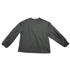 長袖Tシャツ グレー カットソー 部屋着 パジャマ ながそで シャツ 灰色