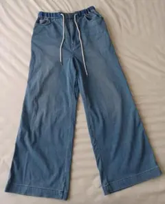 ワークマン デニム ワイドパンツ Mサイズ