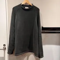 J.CREW ニットセーター XXL カーキ コットン100% ロールネック