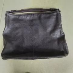 ダークブラウン レザー ショルダーバッグ