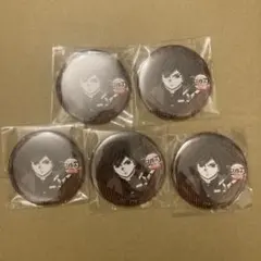 鬼滅の刃　冨岡義勇　お楽しみくじ　缶バッジ　5点　ダイニング