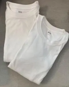 UNIQLO ホワイト 長袖Tシャツ ロンT Lサイズ 2枚セット