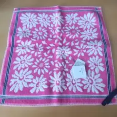 【新品】LANVIN 花柄タオルハンカチ ピンク ランバン