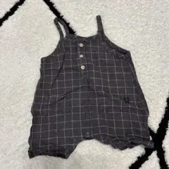 tete a tete チェック柄サロペット ロンパース 70cm