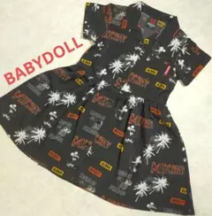 BABYDOLL　半袖シャツワンピース　ミッキー　ALOHA　美品
