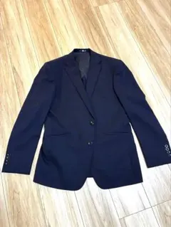 美品SUIT FACTORY メンズスーツ上下セット ネイビービジネスフォーマル