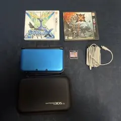 ニンテンドー3DS LL 青　カセット3種セット
