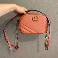 TORY BURCH ミニボストンバッグ ピンク 保存袋付き - メルカリ