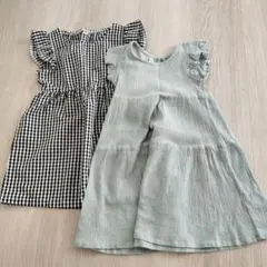 【2点セット】女の子 チュニック ワンピース 100