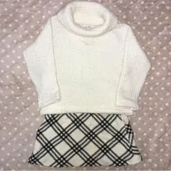 値下げ！！BeBe110セーター&100スカート 2点set