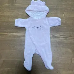 ベビー　ロンパース　70  もこもこ ウサギ耳　もこもこ