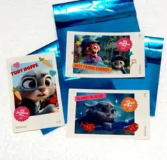 ズートピア2　オーマイカフェ　ステッカー　ジュディ　ニック