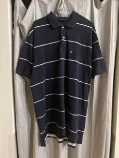 NAUTICA ボーダーポロシャツ XXL