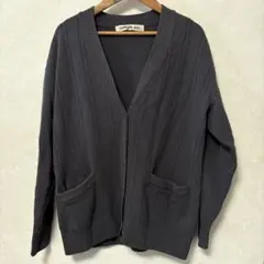 コムサデモード ニットカーディガン ウール100% ブルーグレー 80年代