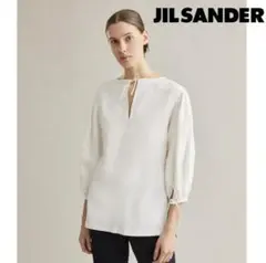 定価10万円以上【JILSANDER】ジルサンダー　パフスリーブブラウス　黒のサムネイル