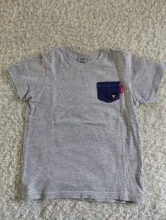 DOUBLE.B グレー Tシャツ デニムポケット