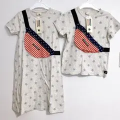 新品　130 140 ダディ　ワンピース　Tシャツ　ボディバッグ　リンクコーデのサムネイル