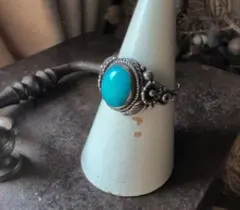 ナバホ族・ターコイズ・Silver925リング ・サイズ１５号