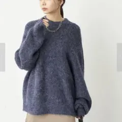 最終値下げ！美品！アースミュージックアンドエコロジー　ヘアリーニットプルオーバー