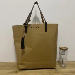 《美品》MARNI（マルニ ） PVC×レザー トートバッグ ブラウン系のサムネイル