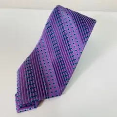 【美品】STEFANO RICCI 総柄 ネクタイ パープル系のサムネイル