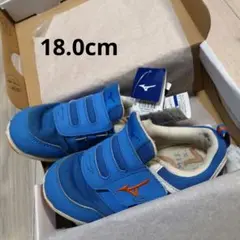 Mizuno Plamore Kids 2 スニーカー ブルー×オレンジ