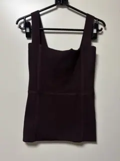ZARA ダークブラウン ノースリーブトップス　タンクトップ