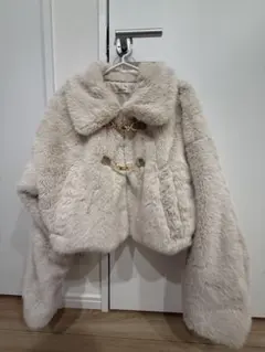 crois soi ファーコート ショート丈 グレー系 | Mercari