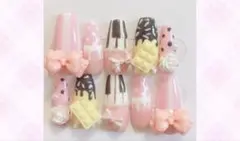 ❤︎現品ネイルチップ　平成女児　プリン　ウィッシュコア　量産型　地雷❤︎