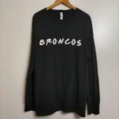 FRIENDS パロディ BRONCOS 長袖 ロンT XL ブラック US古着