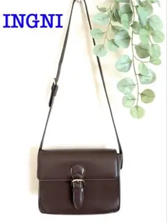 INGNI✳︎イング✳︎ショルダーバッグ✳︎ブラウン✳︎茶色✳︎シンプル✳︎上品✳︎匿名配送