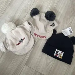 ディズニー　ミッキー　帽子　３点セット