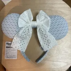 ミニーマウス カチューシャ 水色 春夏 リボン Disney ディズニーランド