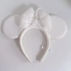 ディズニー カチューシャ デニム 白 ホワイト ミニー
