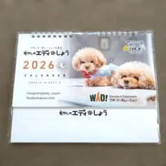 癒やしのエディ＆しょう 2026年 卓上カレンダーのサムネイル