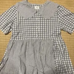 samansa mos2 lagom ボイルチェックフリル襟ブラウス キュロット 