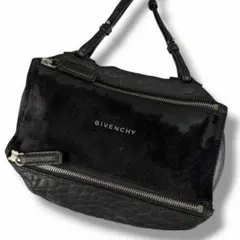 極美品 希少 GIVENCHY ジバンシー ゴールドハンドル ベロア 