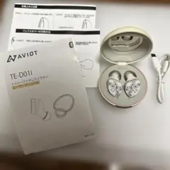 【中古品】ジャンク　AVIOTワイヤレスイヤホン 花柄デザインのサムネイル