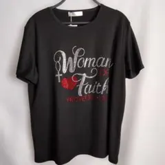 Tシャツ ラインストーン　ブラック　半袖