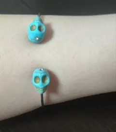 Turquoise Skull スカルモチーフ ターコイズ風 バングルのサムネイル