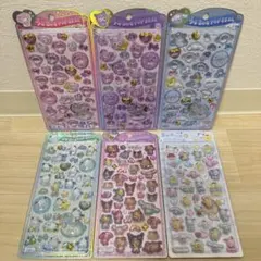 うるちゅるポップシール　サンリオ　マイメロ　クロミ　シナモ　ポチャッコ　他６枚