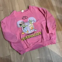 お値下げ！Disney 100周年 トレーナー ピンク　110㎝　ミニー