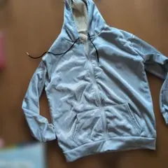 グレー フリース裏地 パーカー