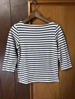 【美品】BEAMS HEART マリンボーダー七分袖Tシャツ