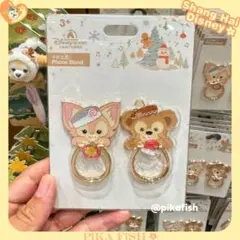 【現地購入☆正規品】リーナベル　ダッフィー　冬　スマホスタンド　上海ディズニー