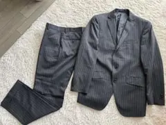 グレー ストライプ ビジネススーツ セット