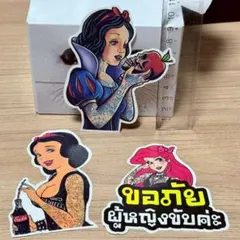 白雪姫　アリエル　ステッカー　ディズニー