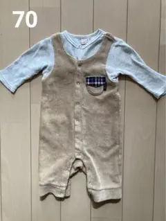 petit main ロンパース 70 プティマイン コーデュロイ