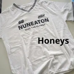 半袖　Honeys VネックTシャツ ホワイト Мサイズ　美品