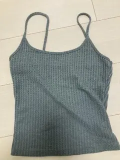SHEIN グレー リブ編み キャミソール S
